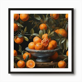 Oranges In A Bowl 1 Art Print