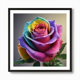 Rainbow Rose 5 Art Print