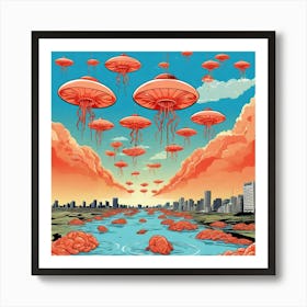 Aliens In The Sky 3 Art Print