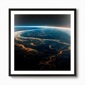 Earth From Space 3 Art Print