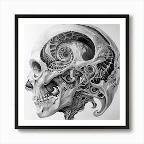 Fantasy Skull Skull Skull Skull Skull Skull Skull Skull Skull Skull Art Print