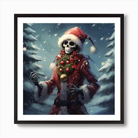 Merry Christmas! Christmas skeleton 22 Art Print