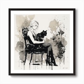 'Black Cat' 1 Art Print