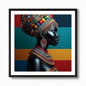 African Woman Portrait Art Print