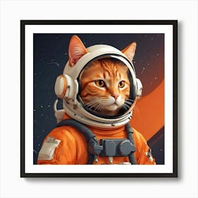 Astronaut Cat Art Print