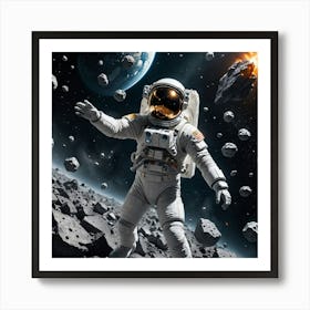 Exploring the Depths of Space: The Astronaut's Perspective Art Print