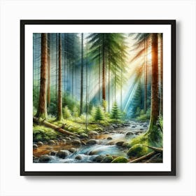 Forest Stream 10 Art Print