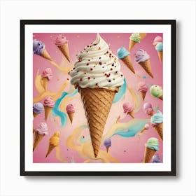Ice Cream Cones 17 Art Print