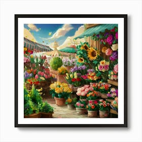 Flower Shop Art Print