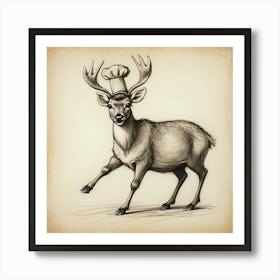 Chef Deer 28 Art Print