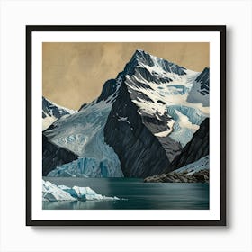 Glaciers In Antarctica Art Print