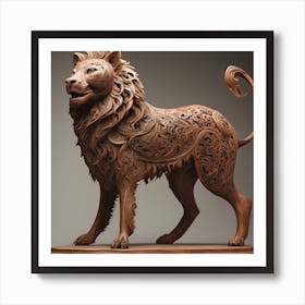 Lion Sculpture Art Print