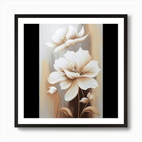 White Flowers 4 Art Print