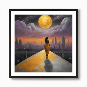 Looking At The City Art Print