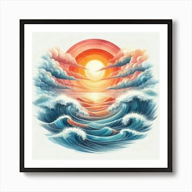 Ocean Waves Art Print