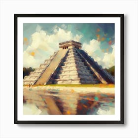 Chichen Itza in Chile - Painting Art Print