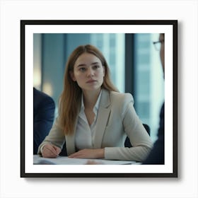 Leading My Team To Greatness Shot Of A Young Businesswoman In A Meeting With Her Colleagues 3 Art Print