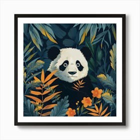 Panda Bear In The Jungle 3 Art Print