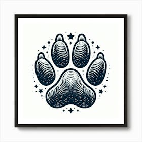 Dog Paw Art Print