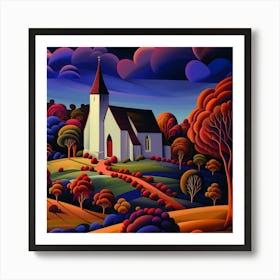 Church In The Woods Art Print