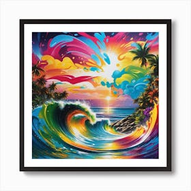 Rainbow Wave 3 Art Print