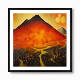 Volcano in the Paradise Art Print