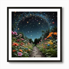 Garden Of Flowers 1 Art Print