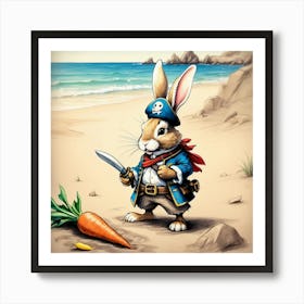 Pirate Bunny 13 Art Print