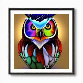 Colorful Owl 37 Art Print