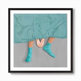 Napping Together Square Art Print