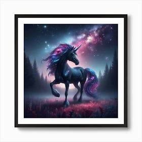 Unicorn In The Night Sky 1 Art Print