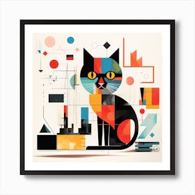 Abstract Cat 1 Art Print