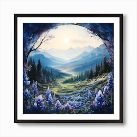 Larkspur Art Print