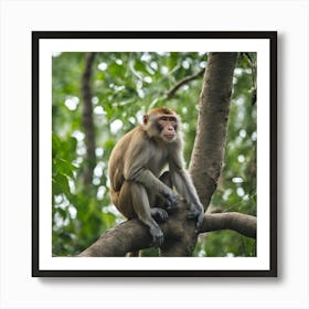 Monkey In A Tree Art Print