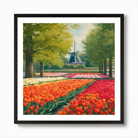 Tulip Field 1 Art Print