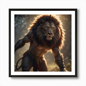 Spartan Leonidas Lion Art Print