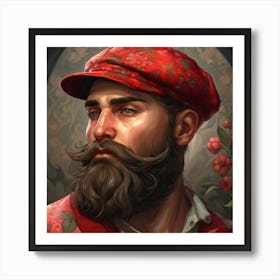 Bearded Man Art Print