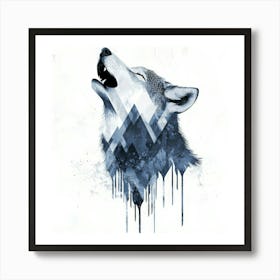 Howling Wolf Canvas Print Art Print