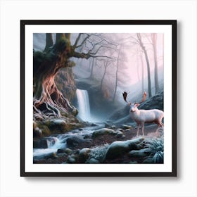 Deer In The Forest 10 Art Print