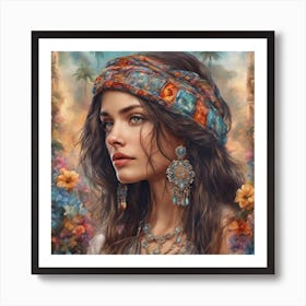 5D Diamond Paintings Bohemian Design Art Print