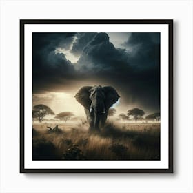 Elephant In The Sky 6 Art Print