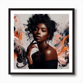 Portrait Of African American Woman 1 Art Print