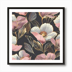 Pink Flowers Art Print