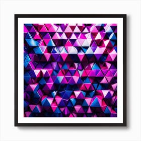 Abstract Triangles Background Art Print