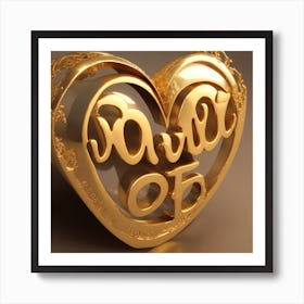 Heart Of Gold 1 Art Print