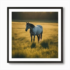 Horse In The Field 1 Art Print