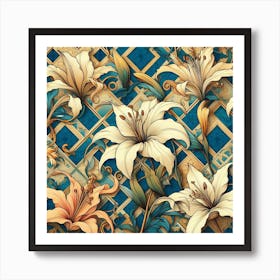 Mosaic Lily 2 Art Print