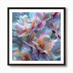 Abstract Flowers 4 Art Print