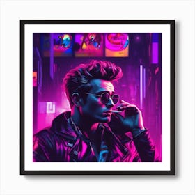 James Dean Smoking A Cigarette And Looking Cool Art Print