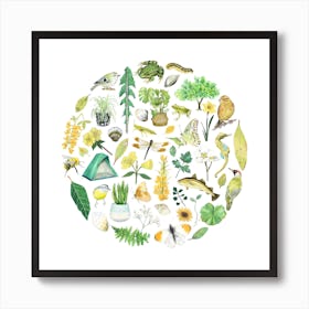 Spring Circle Square Art Print